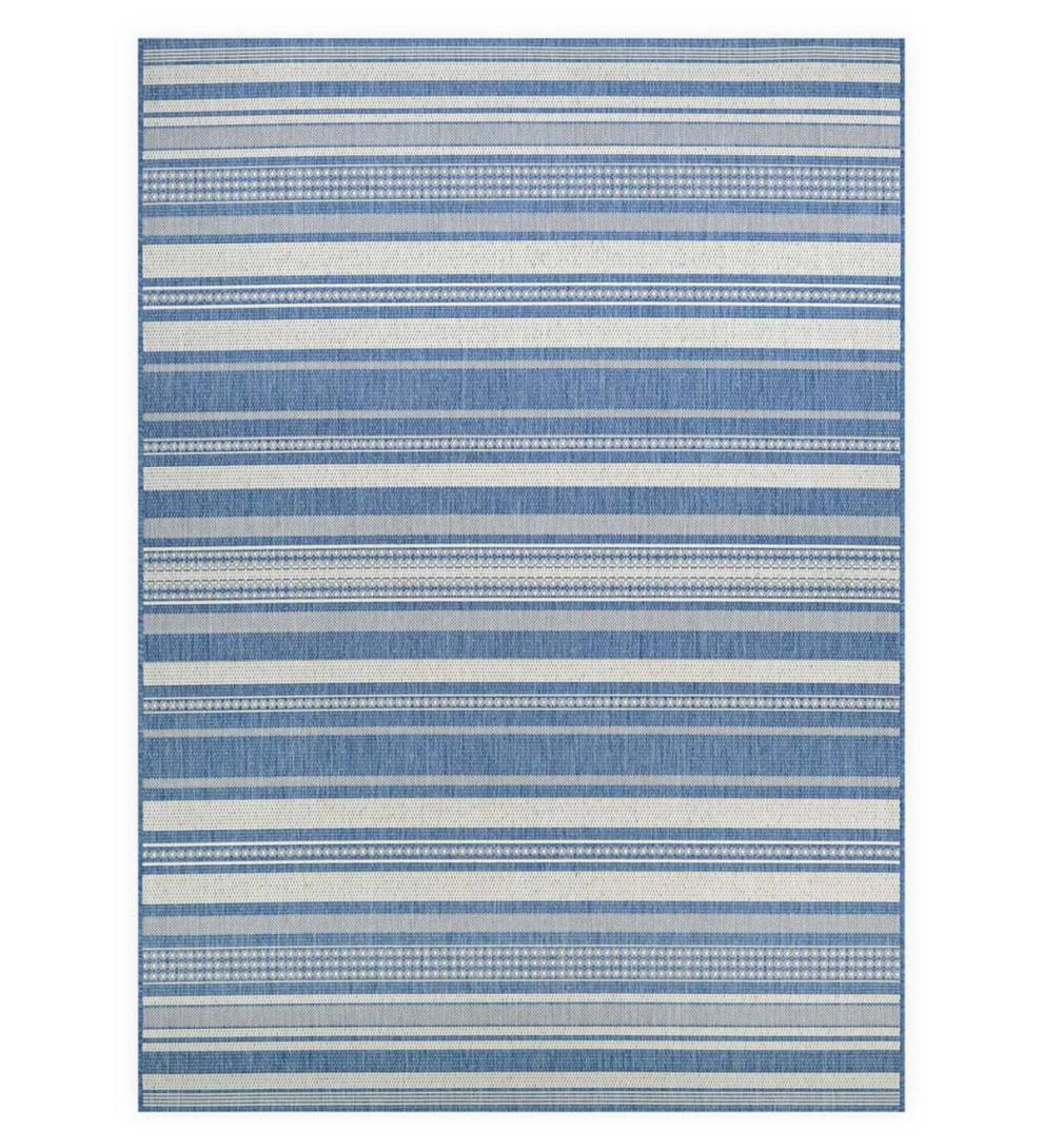 Plow &amp; Hearth Synthetic Rugs | Indoor Living Veranda Striped Indoor/Outdoor Polypropylene Rug