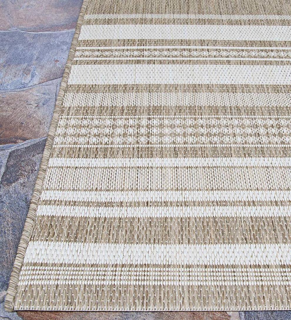Plow &amp; Hearth Synthetic Rugs | Indoor Living Veranda Striped Indoor/Outdoor Polypropylene Rug