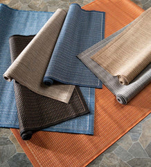 Plow &amp; Hearth Synthetic Rugs | Indoor Living Veranda Textured Indoor/Outdoor Polypropylene Rug