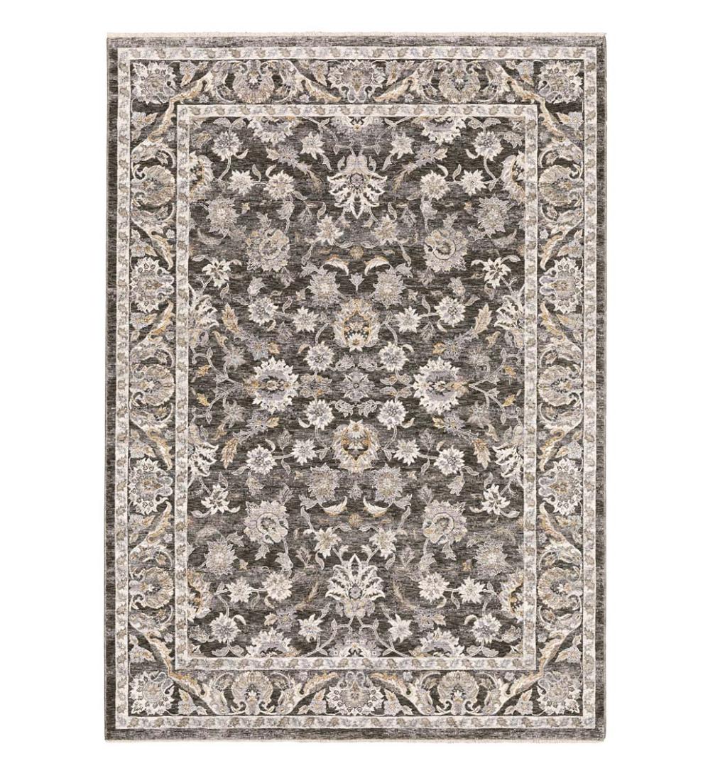 Plow &amp; Hearth Synthetic Rugs | Indoor Living Wakefield Border Polyester Rug