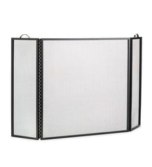 Plow &amp; Hearth Tri-Panel Fireplace Screens | Fireplace &amp; Hearth Classic Tri-Fold Flat-Guard Fire Screen - Black