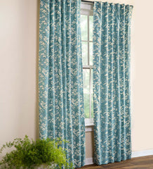 Plow &amp; Hearth Valances | Indoor Living Floral Damask Rod-Pocket Homespun Insulated Curtain Panel