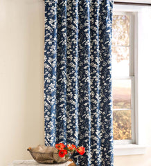 Plow &amp; Hearth Valances | Indoor Living Floral Damask Rod-Pocket Homespun Insulated Curtain Panel
