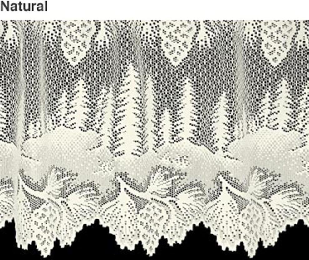 Plow &amp; Hearth Valances | Indoor Living Pinecone Lace Valance And Tiers