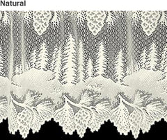 Plow &amp; Hearth Valances | Indoor Living Pinecone Lace Valance And Tiers