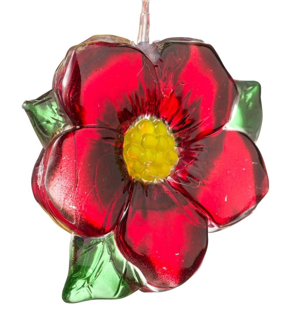 Plow &amp; Hearth Wind Chimes &amp; Mobiles | Outdoor Living Color Changing Solar Mobile With Hummingbirds And Flowers