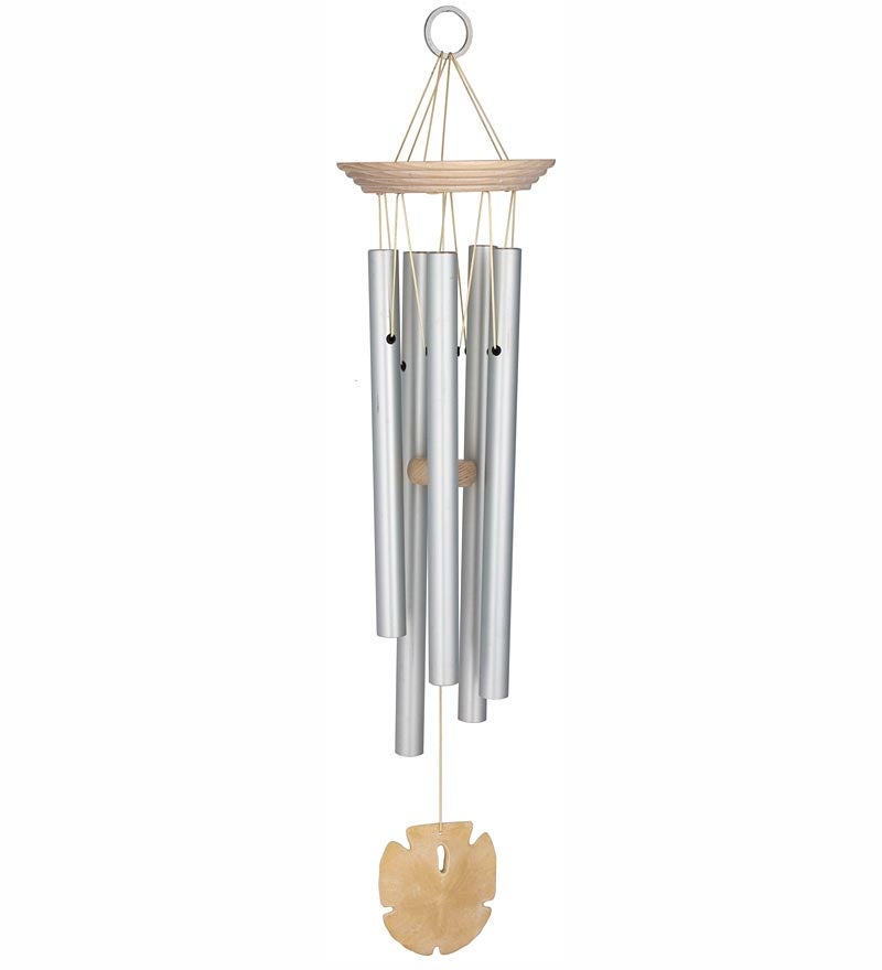 Plow &amp; Hearth Wind Chimes &amp; Mobiles | Outdoor Living Sand Dollar Aluminum Wind Chime