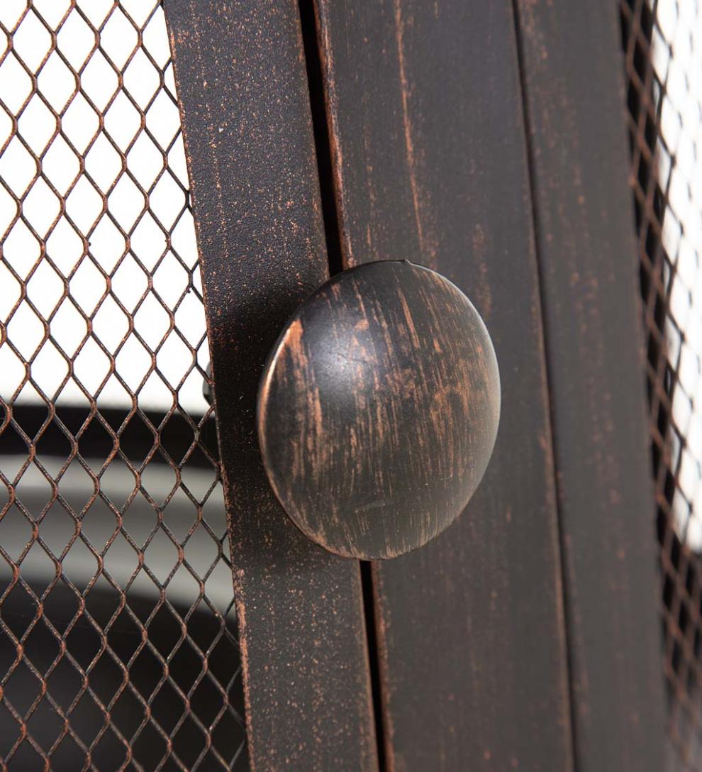 Plow &amp; Hearth Wood Burning Fire Pits | Fireplace &amp; Hearth Fully Enclosed Pagoda Fire Pit With Poker