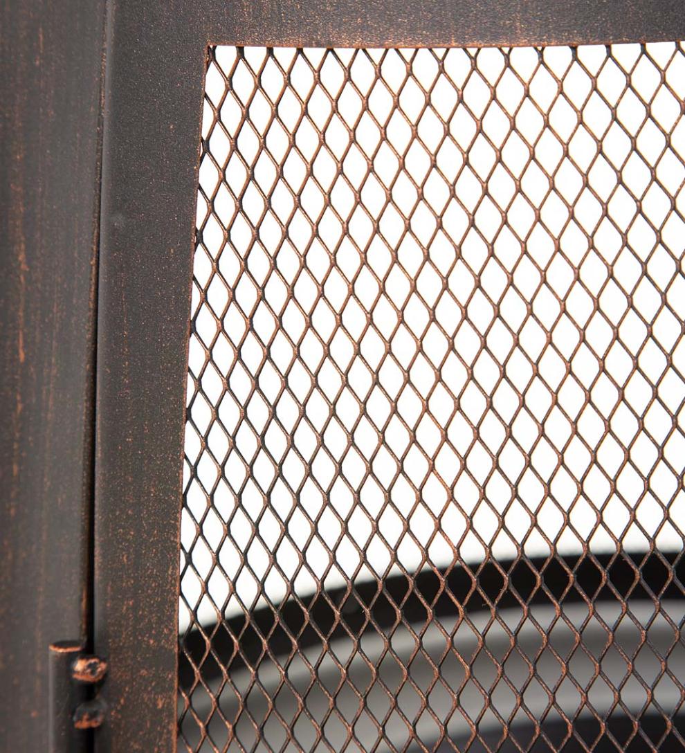 Plow &amp; Hearth Wood Burning Fire Pits | Fireplace &amp; Hearth Fully Enclosed Pagoda Fire Pit With Poker