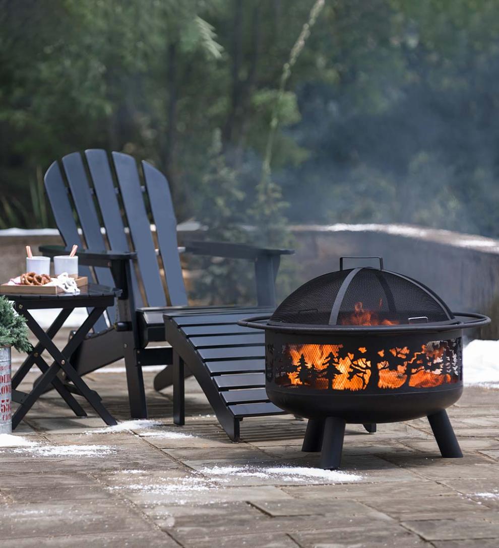 Plow &amp; Hearth Wood Burning Fire Pits | Fireplace &amp; Hearth Timberline Wood-Burning Fire Pit