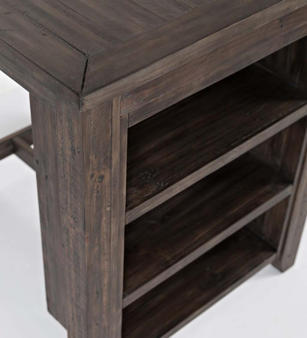 Plow &amp; Hearth Wood Furniture | Outdoor Living Cape Charles 3-Piece Barnwood Dining Set With Stools - Barnwood