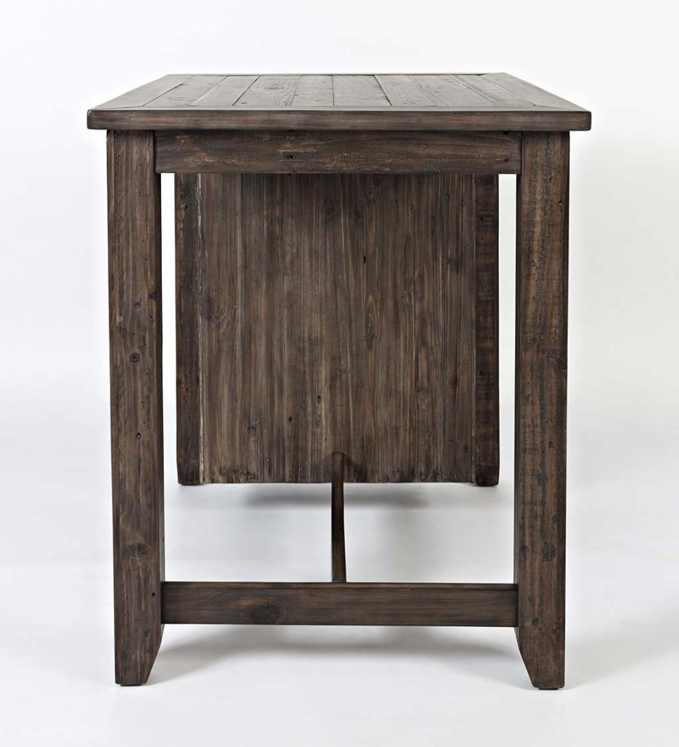 Plow &amp; Hearth Wood Furniture | Outdoor Living Cape Charles 3-Piece Barnwood Dining Set With Stools - Barnwood