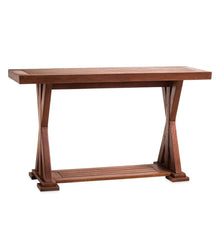 Plow &amp; Hearth Wood Furniture | Outdoor Living Claremont Outdoor Eucalyptus Console Table