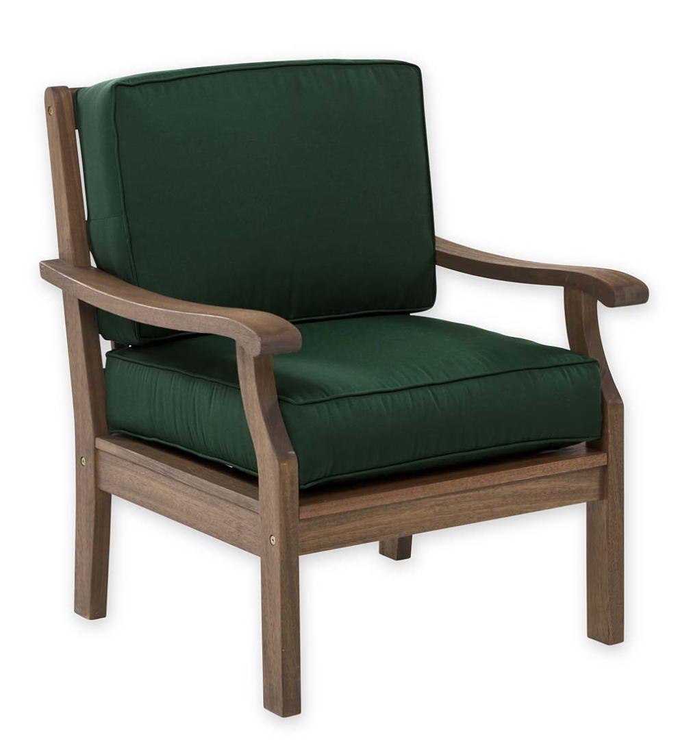 Plow &amp; Hearth Wood Furniture | Outdoor Living Claremont Seating Collection, Eucalyptus Wood Outdoor Furniture