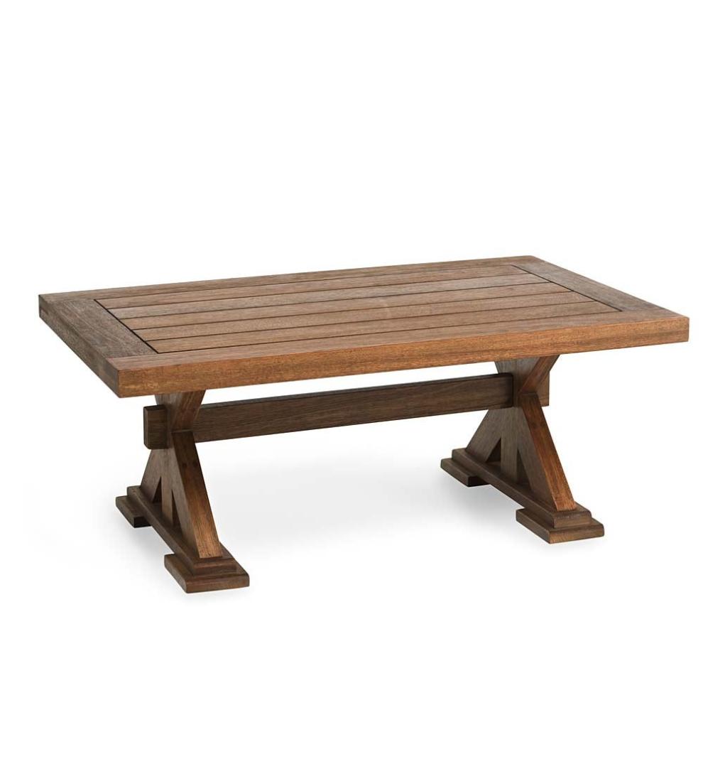 Plow &amp; Hearth Wood Furniture | Outdoor Living Claremont Seating Collection, Eucalyptus Wood Outdoor Furniture