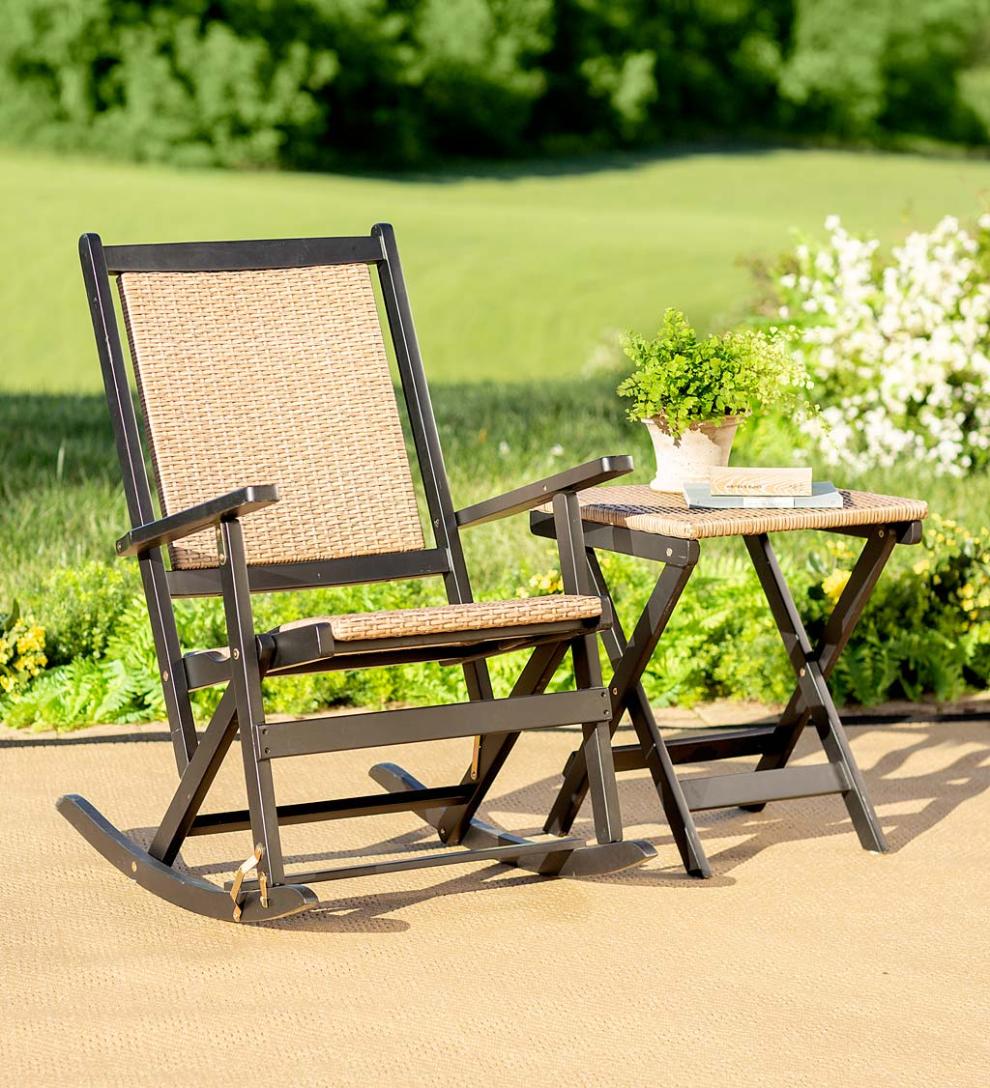 Plow &amp; Hearth Wood Furniture | Outdoor Living Claytor Folding Eucalyptus Outdoor Furniture