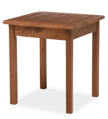 Plow &amp; Hearth Wood Furniture | Outdoor Living Eucalyptus Wood Side Table, Lancaster Outdoor Furniture Collection - Natural