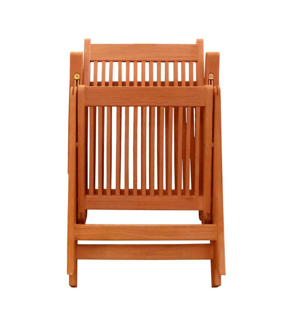 Plow &amp; Hearth Wood Furniture | Outdoor Living Forest Stewardship Council Certified Eucalyptus 5-Position Reclining Chair
