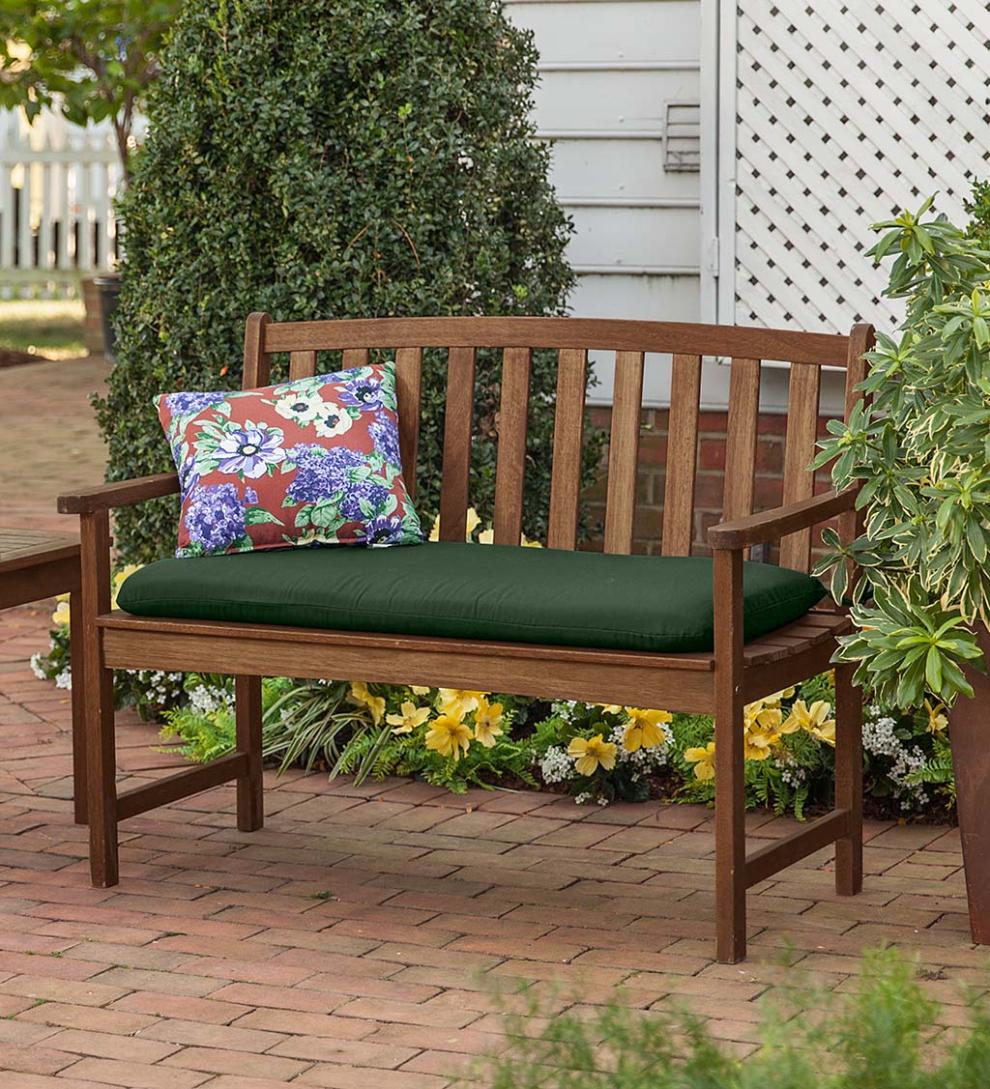 Plow &amp; Hearth Wood Furniture | Outdoor Living Lancaster Eucalyptus Wood Bench - Natural