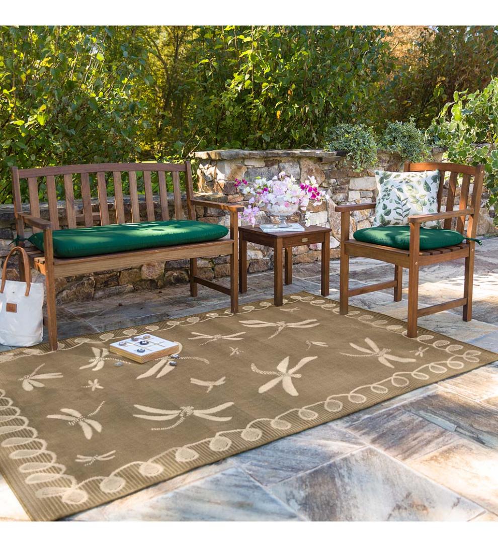 Plow &amp; Hearth Wood Furniture | Outdoor Living Lancaster Eucalyptus Wood Bench - Natural