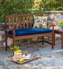 Plow &amp; Hearth Wood Furniture | Outdoor Living Lancaster Eucalyptus Wood Bench - Natural