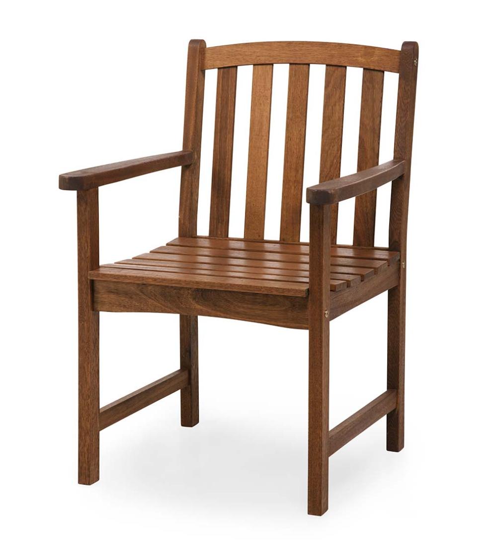 Plow &amp; Hearth Wood Furniture | Outdoor Living Lancaster Round Table Set, Round Table And 4 Chairs - Natural