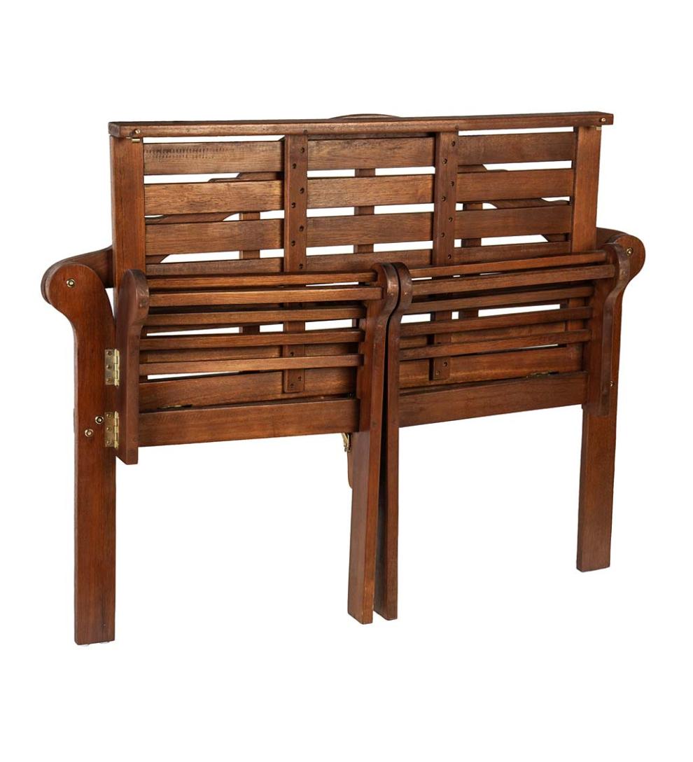 Plow &amp; Hearth Wood Furniture | Outdoor Living Lutyens Wood Garden Bench - Black