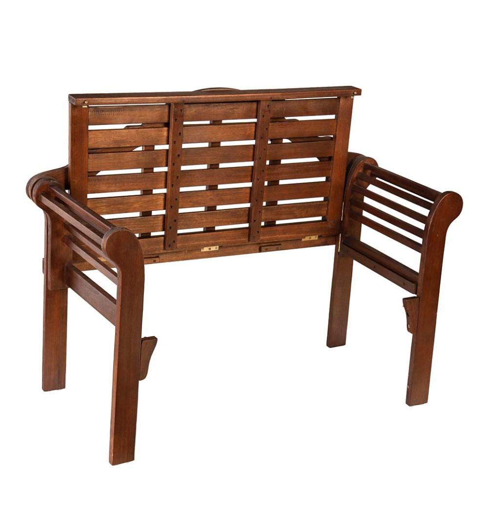 Plow &amp; Hearth Wood Furniture | Outdoor Living Lutyens Wood Garden Bench - Black