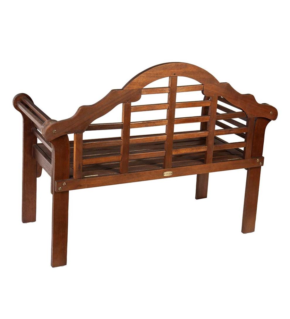 Plow &amp; Hearth Wood Furniture | Outdoor Living Lutyens Wood Garden Bench - Black