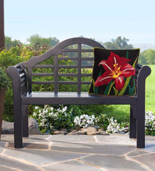 Plow &amp; Hearth Wood Furniture | Outdoor Living Lutyens Wood Garden Bench - Black