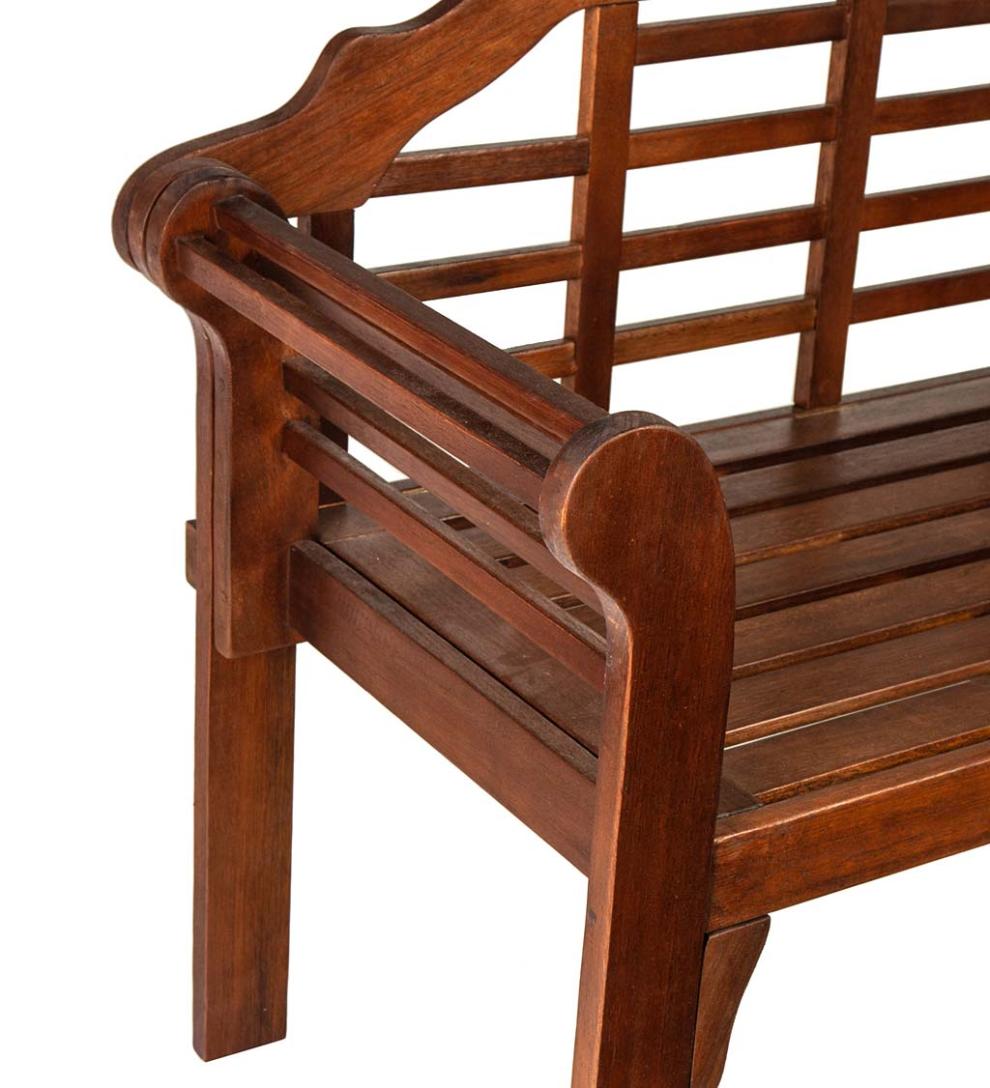 Plow &amp; Hearth Wood Furniture | Outdoor Living Lutyens Wood Garden Bench - Black