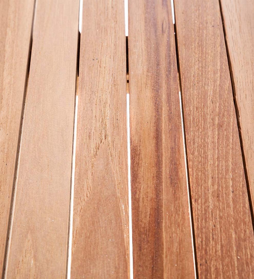 Plow &amp; Hearth Wood Furniture | Outdoor Living Rectangular Teak Dining Table