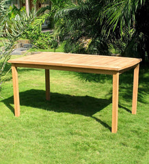 Plow &amp; Hearth Wood Furniture | Outdoor Living Rectangular Teak Dining Table