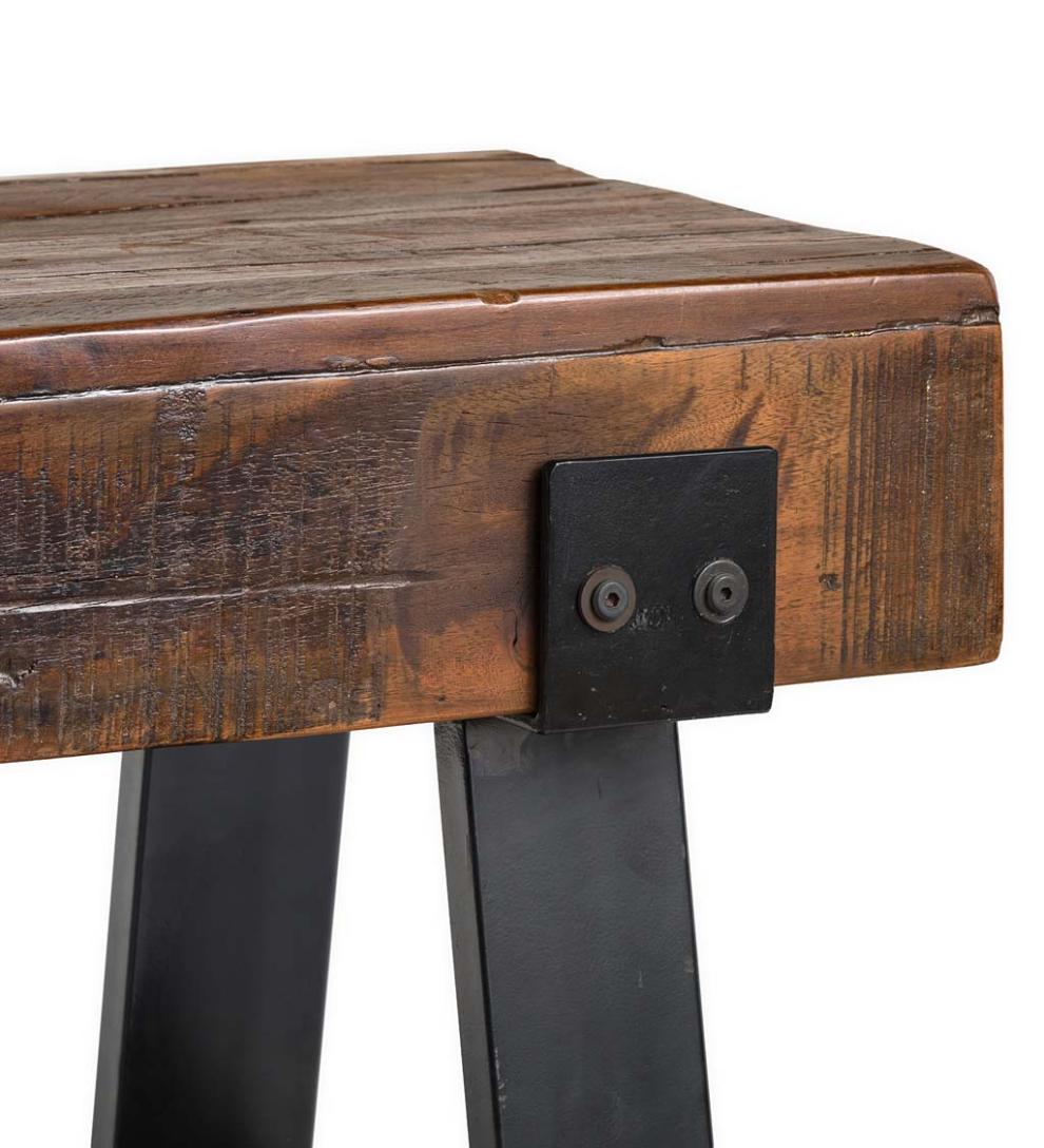 Plow &amp; Hearth Wood Furniture | Outdoor Living Richland Indoor/Outdoor Reclaimed Wood Bench