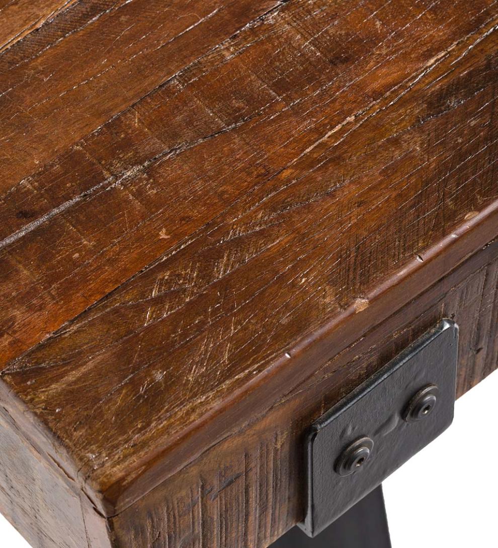 Plow &amp; Hearth Wood Furniture | Outdoor Living Richland Indoor/Outdoor Reclaimed Wood Bench