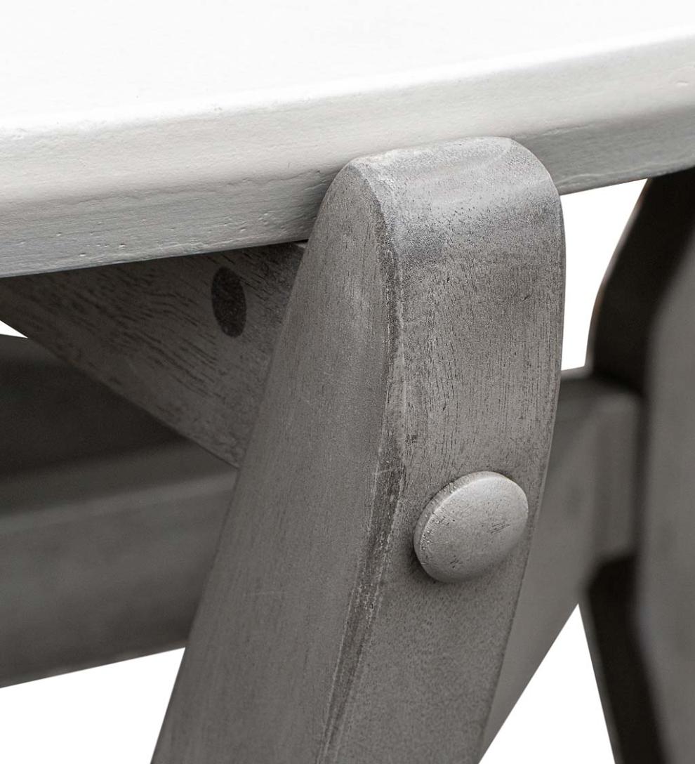 Plow &amp; Hearth Wood Furniture | Outdoor Living Ridgewind Outdoor Sectional Sofa Seating Set With Cocktail Table