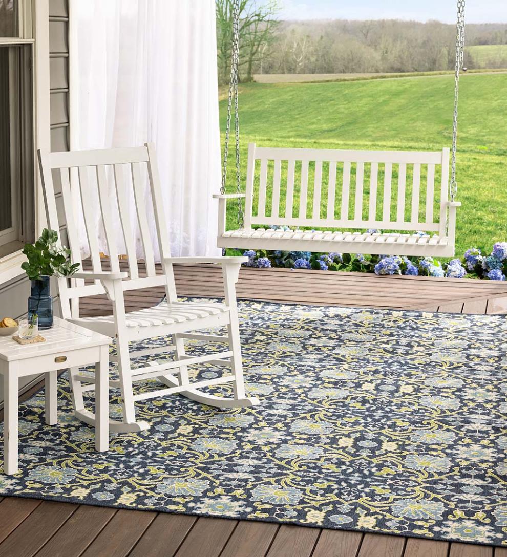 Plow &amp; Hearth Wood Furniture | Outdoor Living Slatted Wooden Porch Furniture