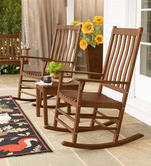 Plow &amp; Hearth Wood Furniture | Outdoor Living Slatted Wooden Porch Furniture