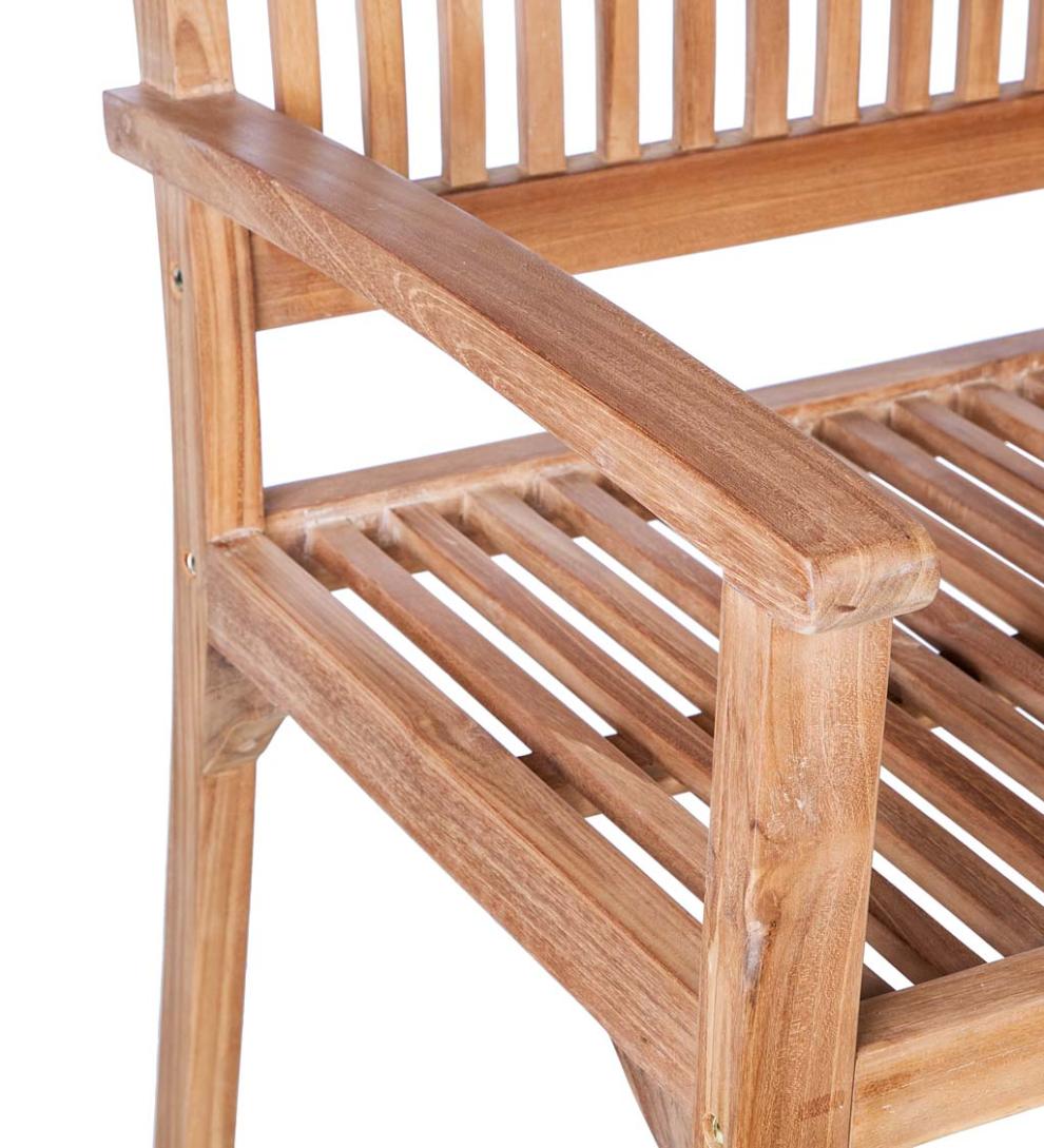 Plow &amp; Hearth Wood Furniture | Outdoor Living Teak Seating Set, 4-Piece