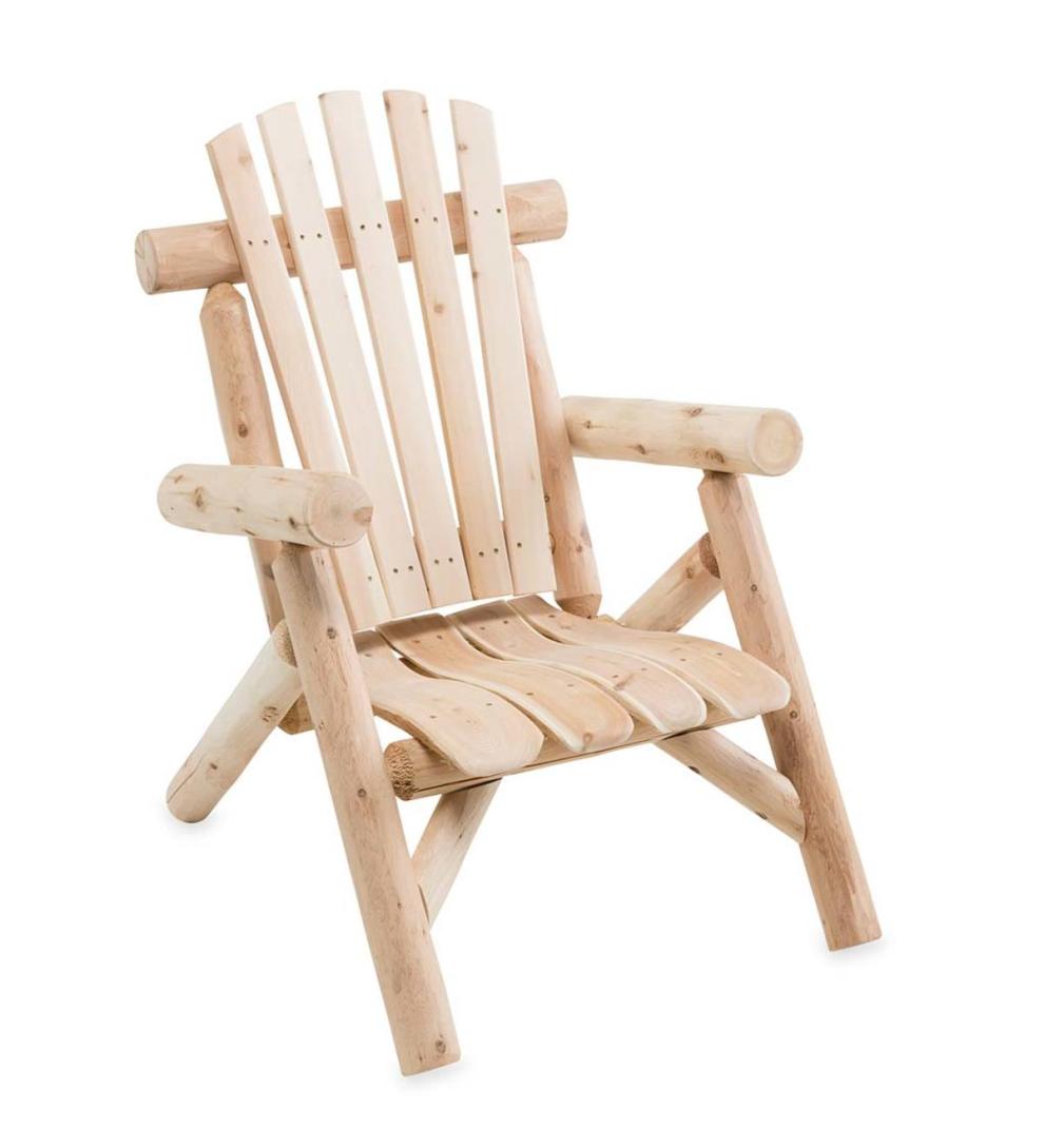 Plow &amp; Hearth Wood Furniture | Outdoor Living Usa-Made Northern White Cedar Log Outdoor Furniture