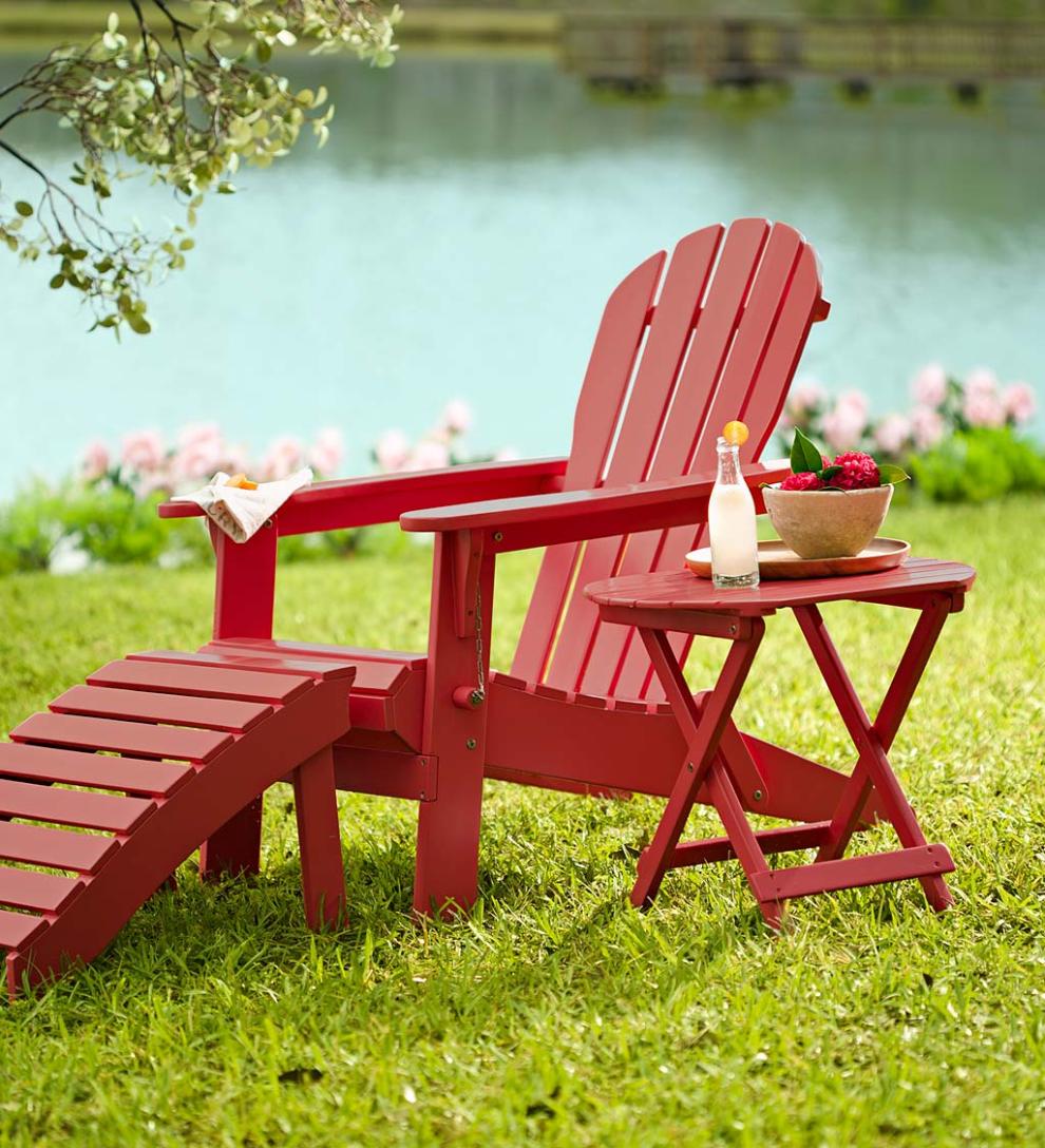 Plow &amp; Hearth Wood Furniture | Outdoor Living Wooden Adirondack Outdoor Furniture