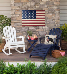 Plow &amp; Hearth Wood Furniture | Outdoor Living Wooden Adirondack Rocker - Black