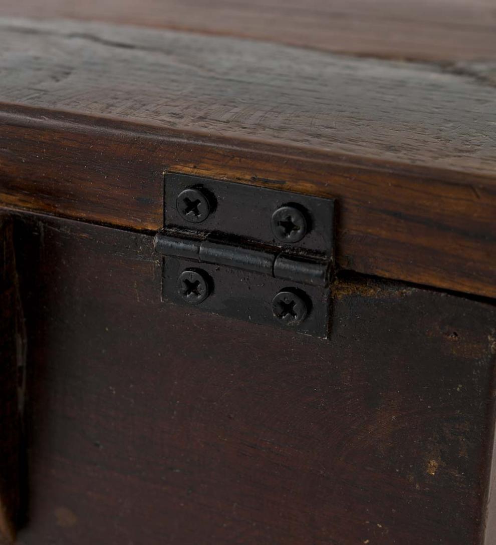 Plow &amp; Hearth Wood Storage &amp; Wood Racks | Fireplace &amp; Hearth Birmingham Reclaimed Wood Hearth Storage Box With 5 Lbs. Fatwood