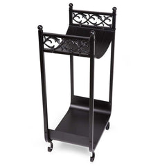 Plow &amp; Hearth Wood Storage &amp; Wood Racks | Fireplace &amp; Hearth Compact Log Rack, Cast Iron With Scrollwork Design - Black