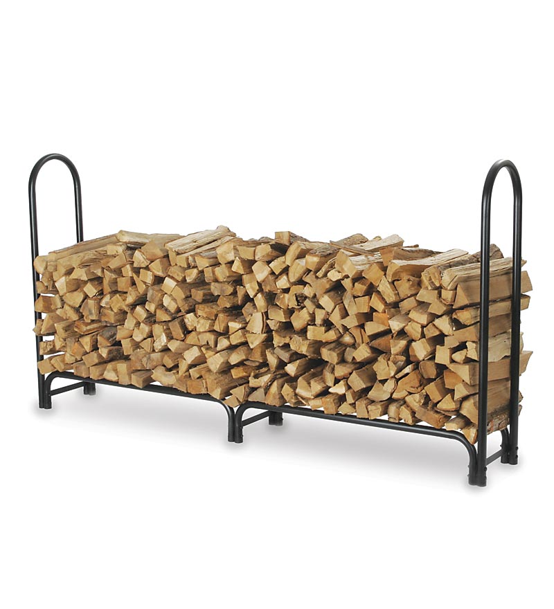 Plow &amp; Hearth Wood Storage &amp; Wood Racks | Fireplace &amp; Hearth Heavy-Duty Steel Log Racks And Vinyl Covers