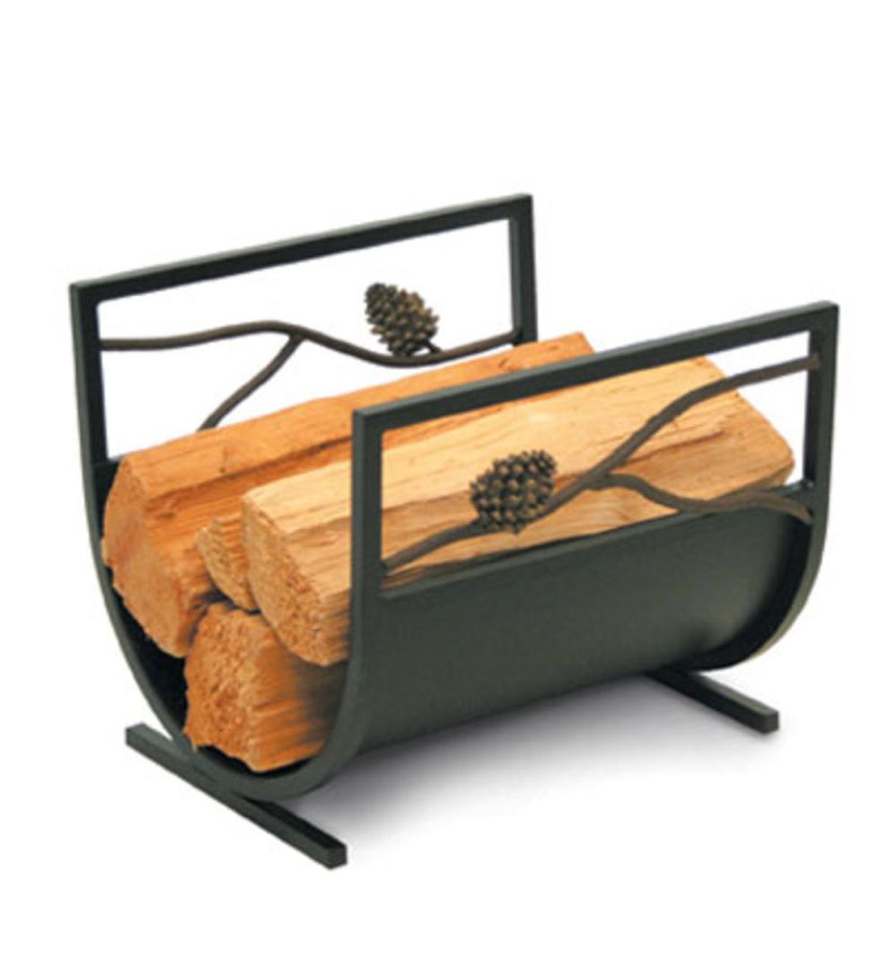 Plow &amp; Hearth Wood Storage &amp; Wood Racks | Fireplace &amp; Hearth Pine Cone Firewood Holder