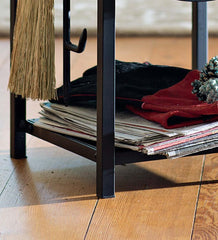 Plow &amp; Hearth Wood Storage &amp; Wood Racks | Fireplace &amp; Hearth Wood Rack With Fireplace Tools - Black