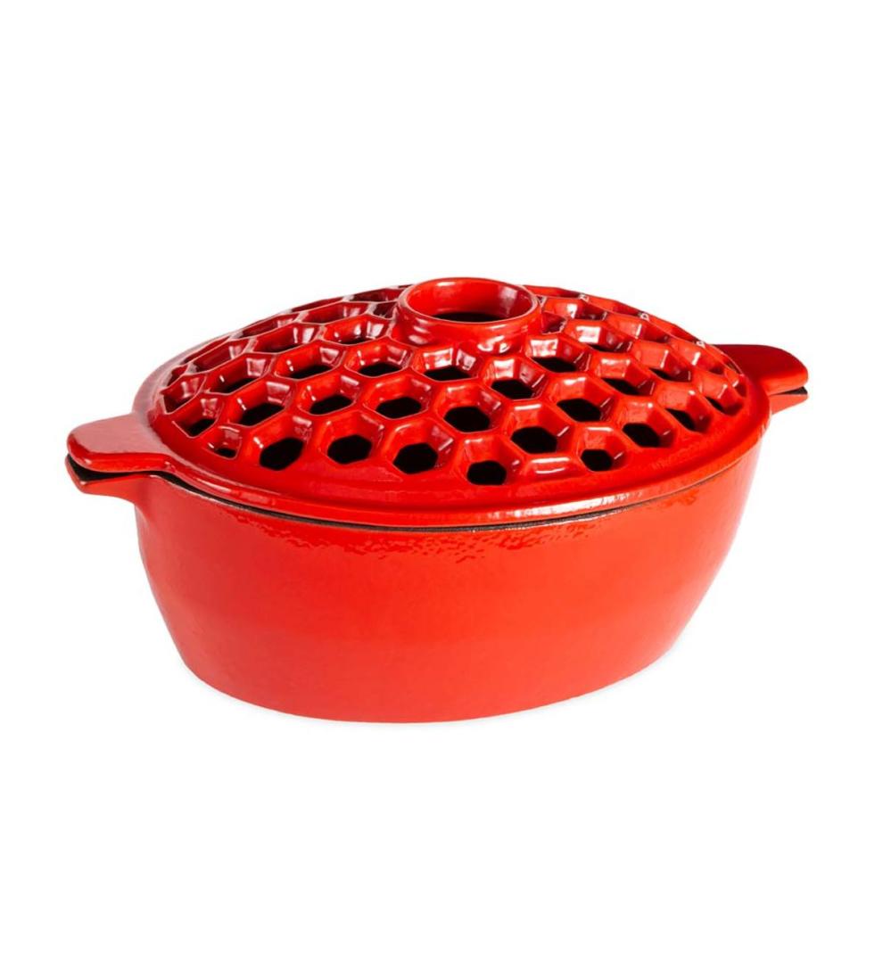 Plow &amp; Hearth Wood Stove Accessories | Fireplace &amp; Hearth Cast Iron Lattice Steamers And Trivets