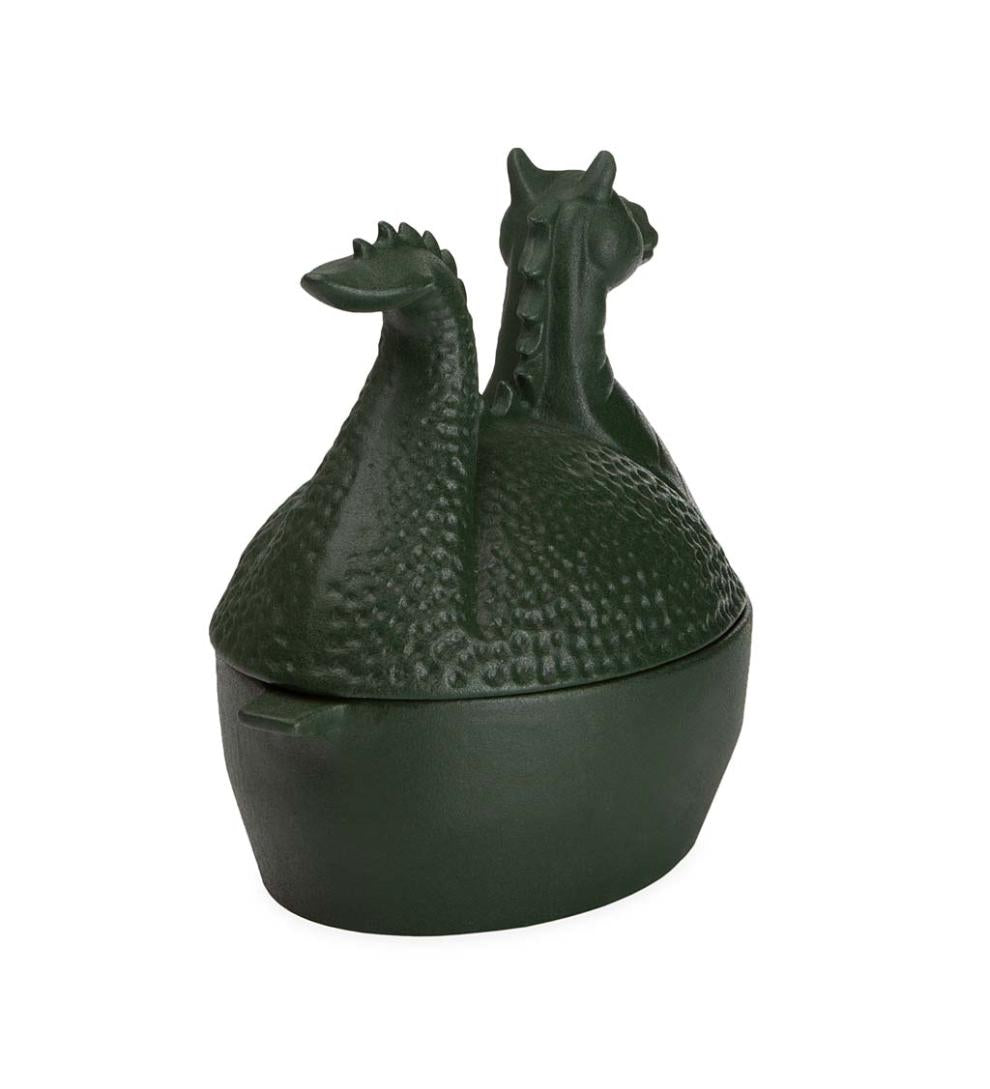 Plow &amp; Hearth Wood Stove Accessories | Fireplace &amp; Hearth Green Dragon Cast Iron Wood Stove Steamer - Green