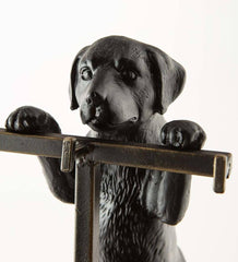 Plow &amp; Hearth Wood Stove Accessories | Fireplace &amp; Hearth Labrador Puppy Fireplace 3-Piece Tool Set With Fatwood Storage Space